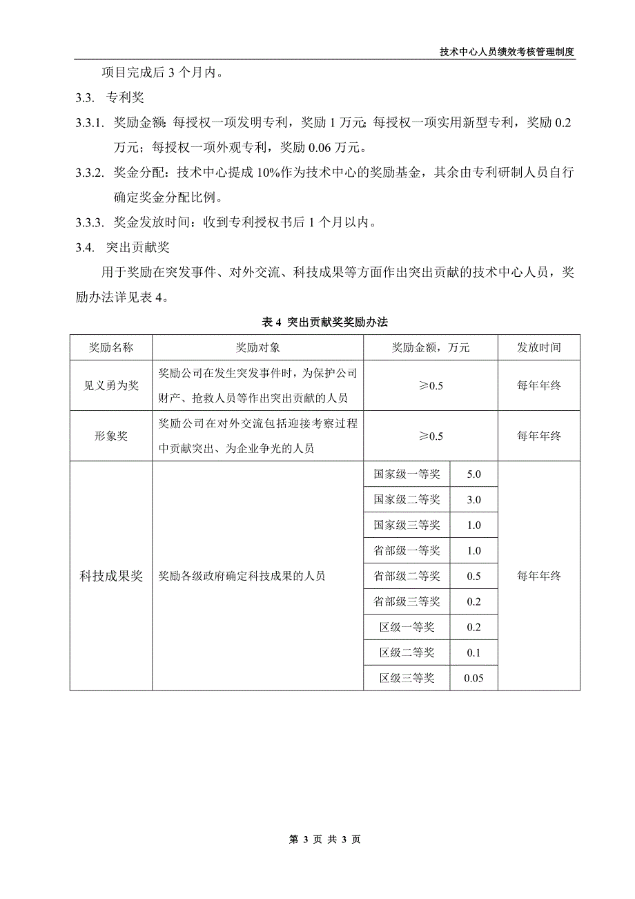 技术中心人员绩效考核管理制度_第3页