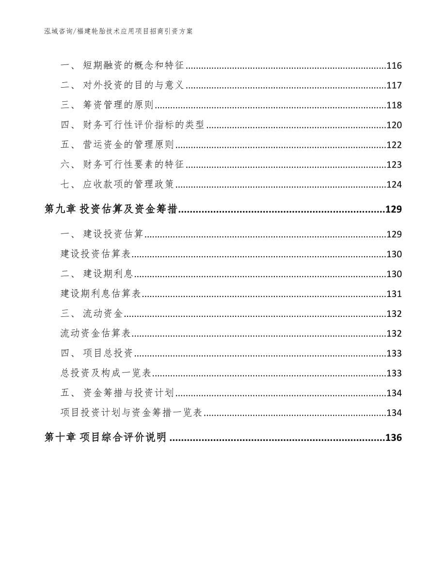 福建轮胎技术应用项目招商引资方案_模板范文_第5页