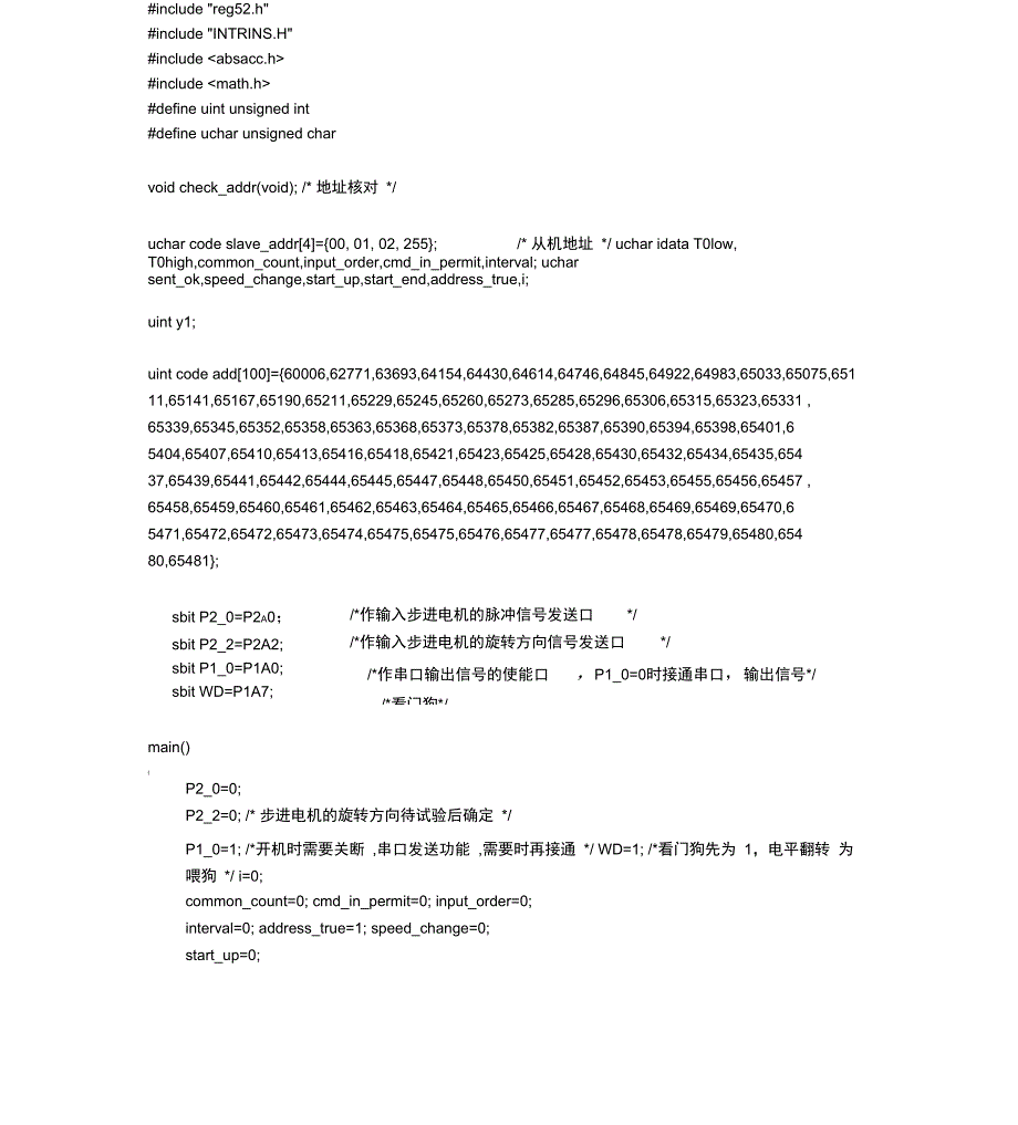 完整的单片机控制步进电机程序_第1页