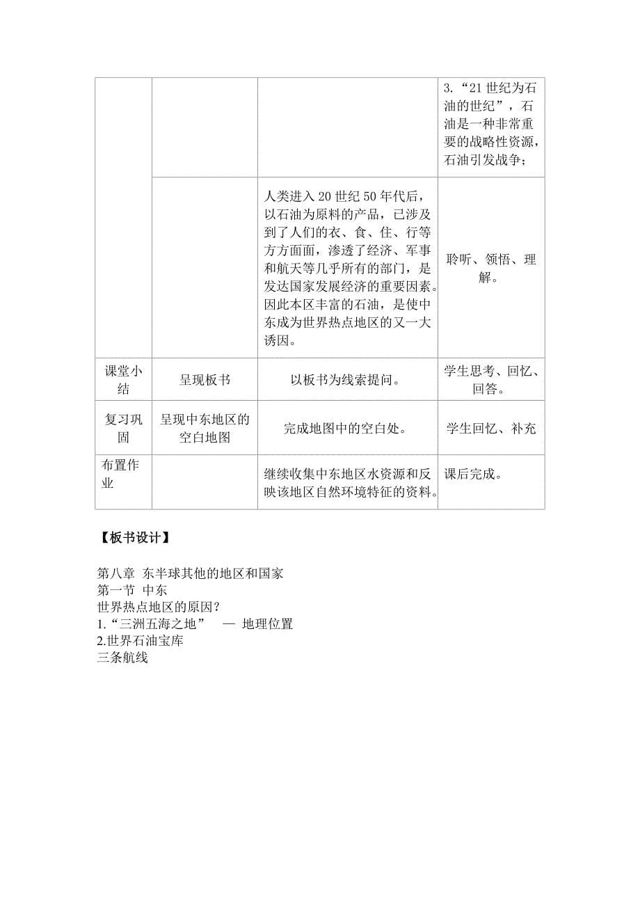 人教版七年级地理下册《中东》教案.docx_第5页