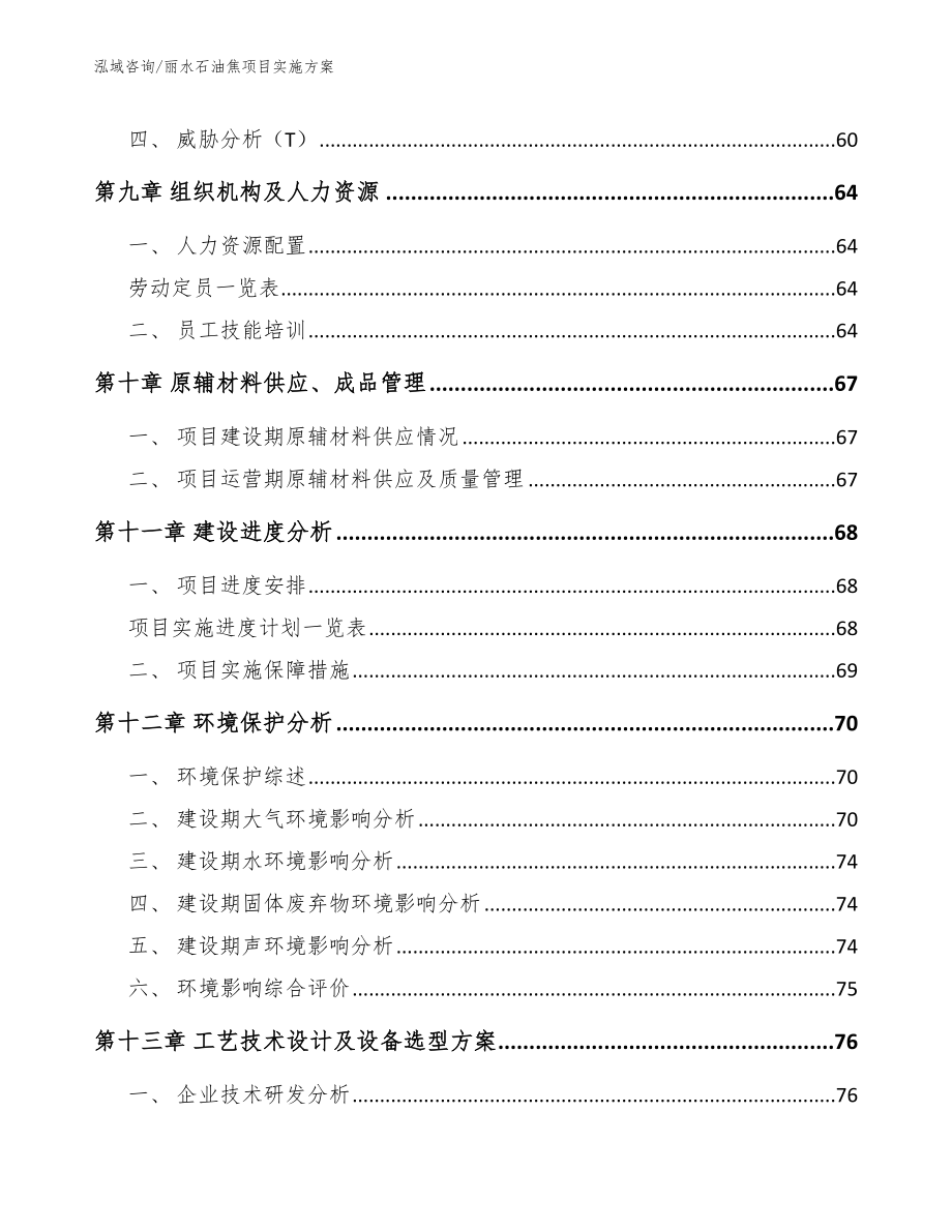 丽水石油焦项目实施方案范文_第4页