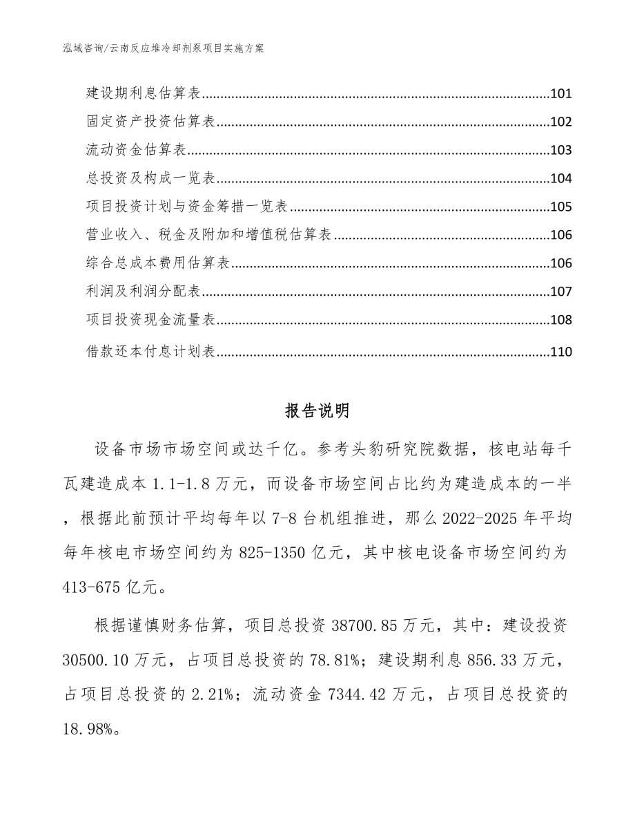 云南反应堆冷却剂泵项目实施方案_第5页