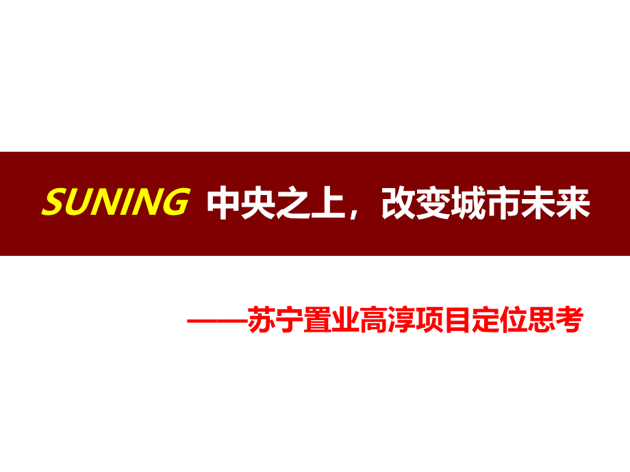 苏宁置业高淳项目定位思考70P_第1页