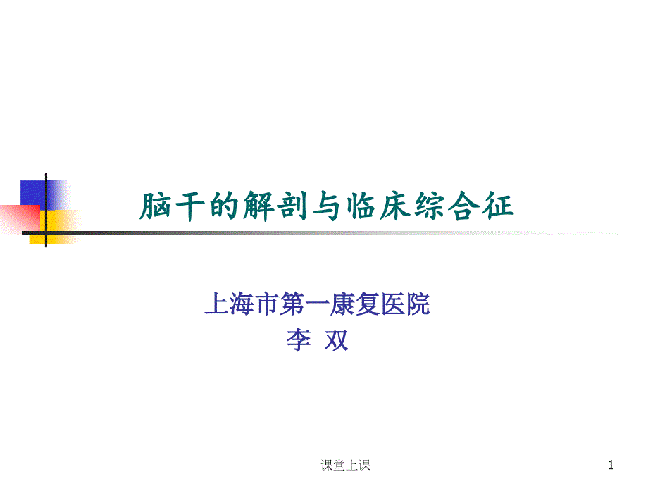 脑干的解剖及临床综合征（行业经验）_第1页