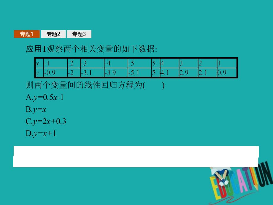 高中数学第三章统计案例本章整合课件北师大版选修23_第4页