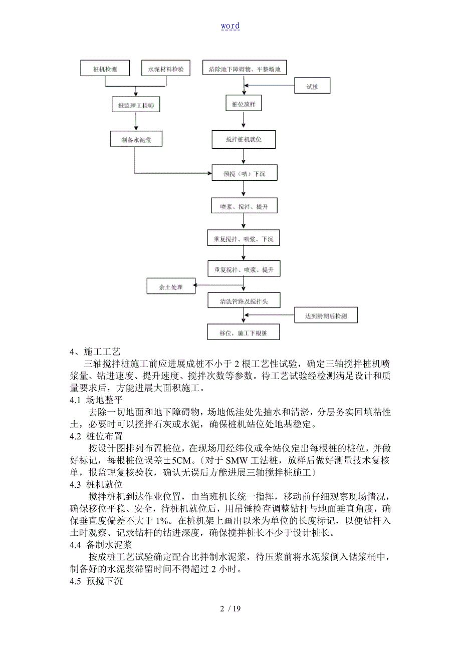 三轴搅拌桩施工实用工艺及施工方案设计(全面)_第2页