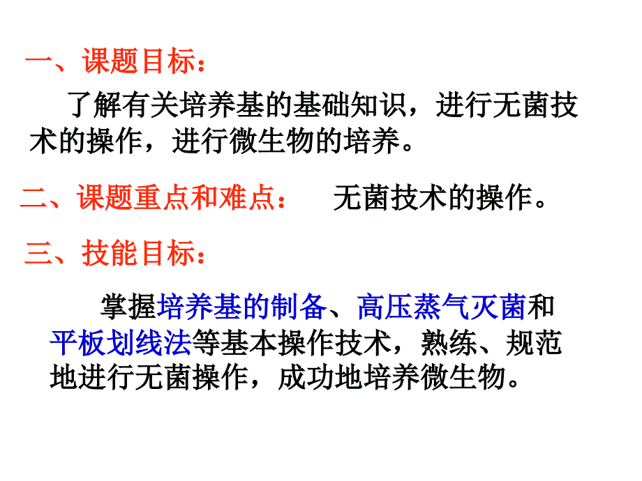 高二生物选修1专题2课题1微生物的实验室培养(_第3页