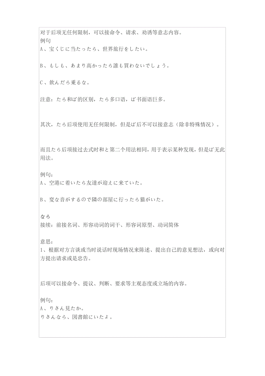 关于日语假定的“と、ば、たら、なら”的用法_第3页