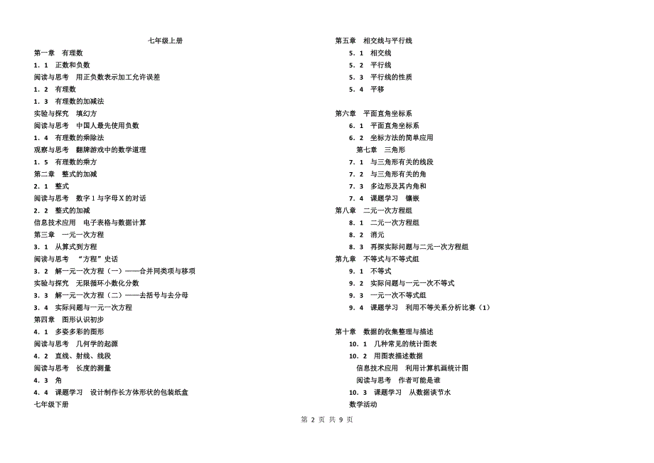 人教版初中数学章节详解目录.doc_第2页