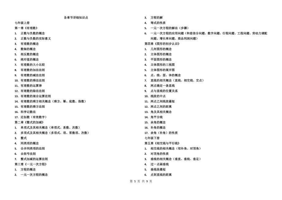 人教版初中数学章节详解目录.doc_第5页