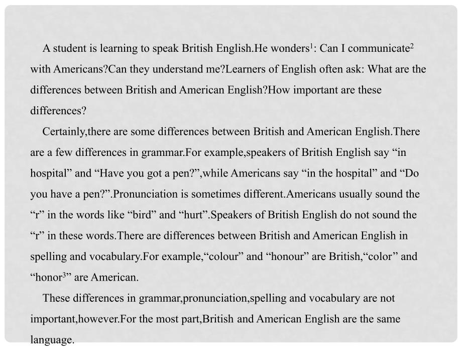 高中英语 Module 1 British and American English Section Ⅰ Introduction,Reading &amp; Vocabulary课件 外研版必修5_第2页