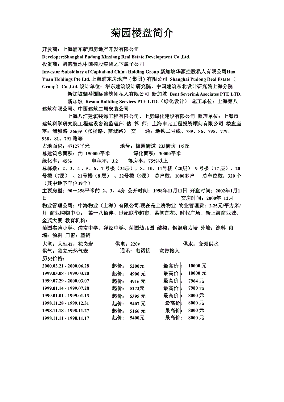 陆家嘴七大楼盘简介_第4页