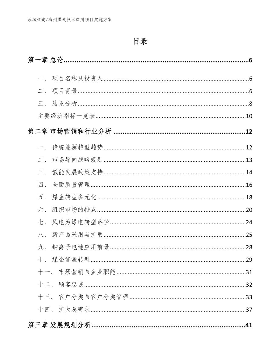 梅州煤炭技术应用项目实施方案【参考模板】_第1页