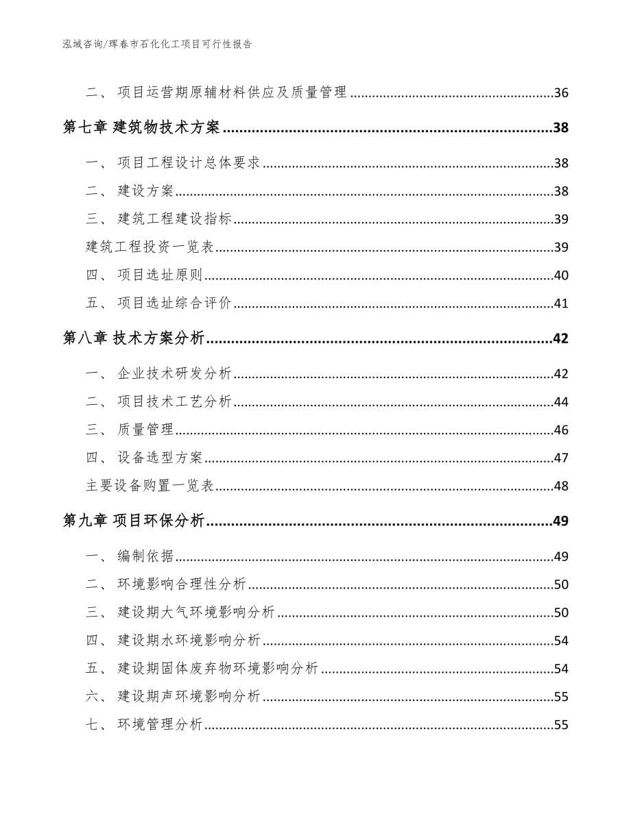 珲春市石化化工项目可行性报告参考模板_第5页