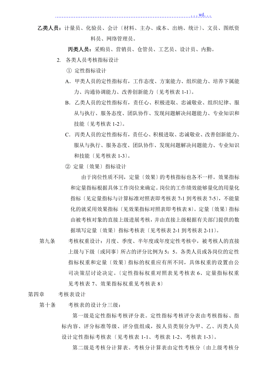 （全套）力拓流体科技有限公司绩效考核表_第4页