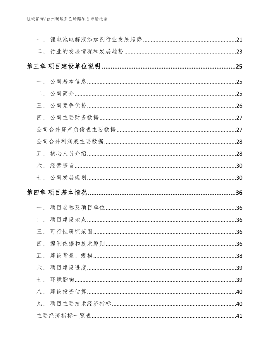 台州碳酸亚乙烯酯项目申请报告（模板范文）_第4页