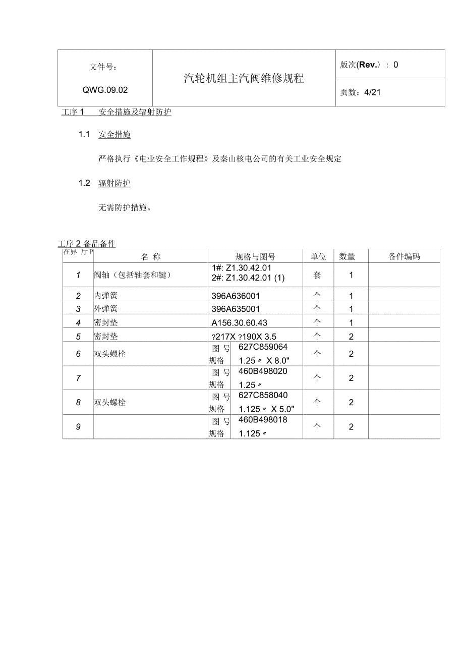 QWG-09-02(0)汽轮机组主汽阀维修规程_第5页