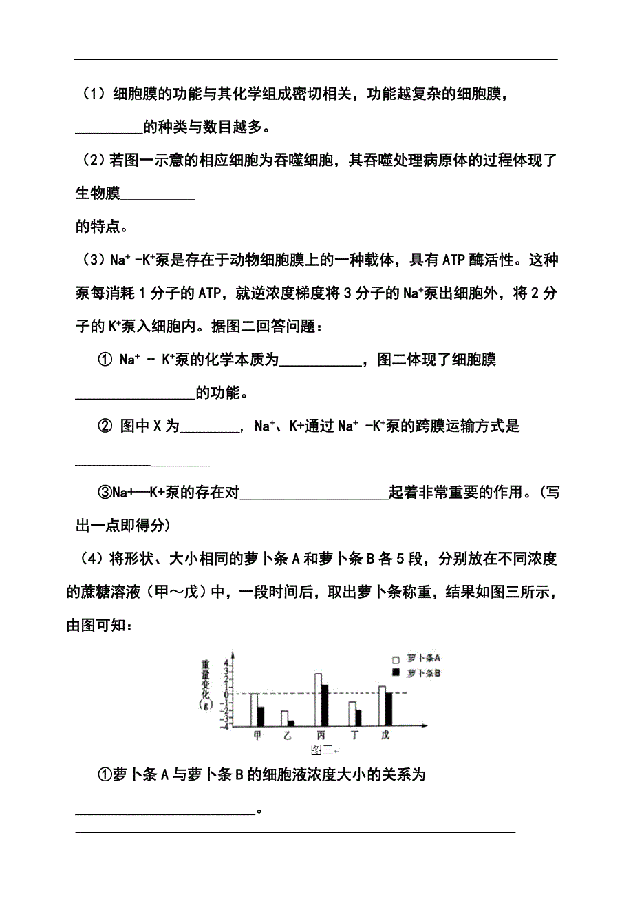 湖南省雅礼中学高三第七次月考生物试题及答案_第4页