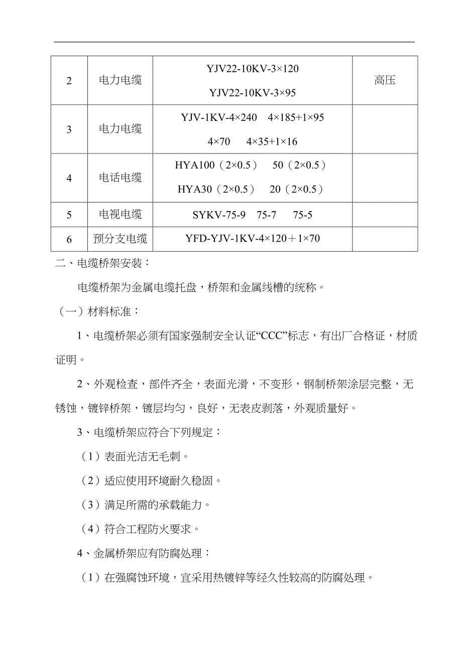 电缆桥架、电缆安装施工组织方案_第2页