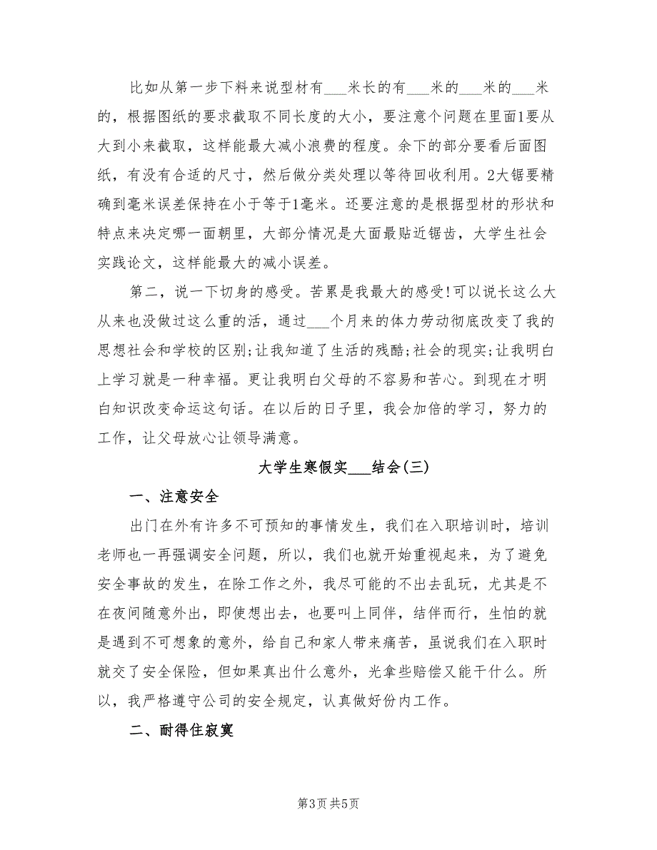 2022年大学生寒假实习总结会_第3页