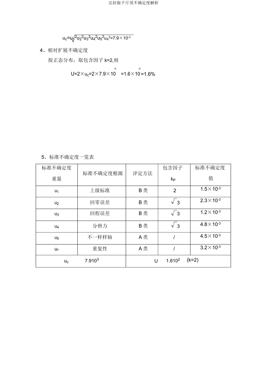 千斤顶不确定度分析.docx_第3页