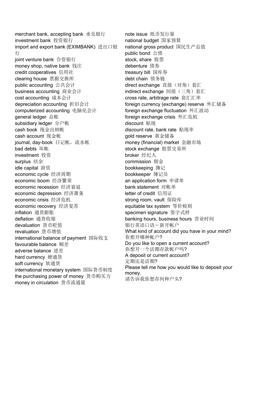 银行相关词汇及英语口语(英汉对照)_第3页