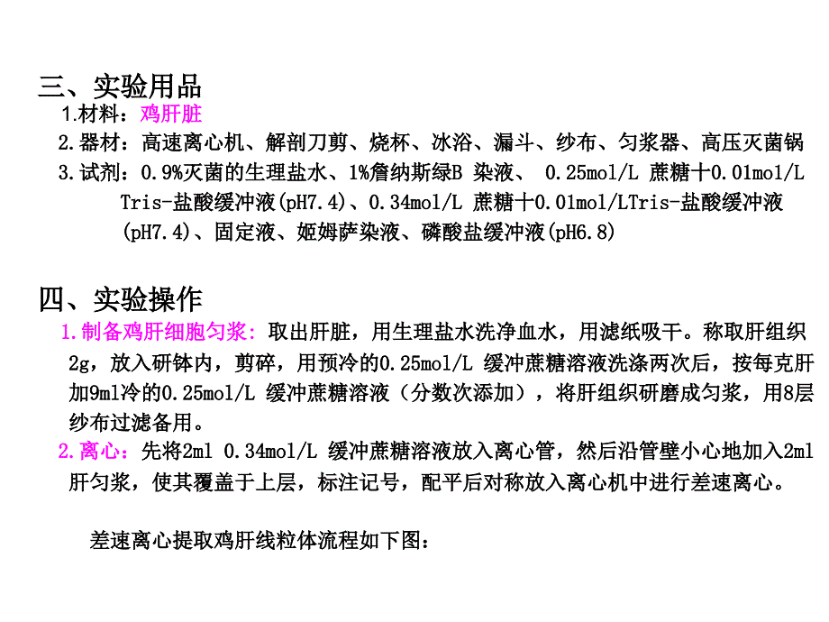 线粒体的分离与观察一、实验目的1.初步掌握用差速离心_第2页