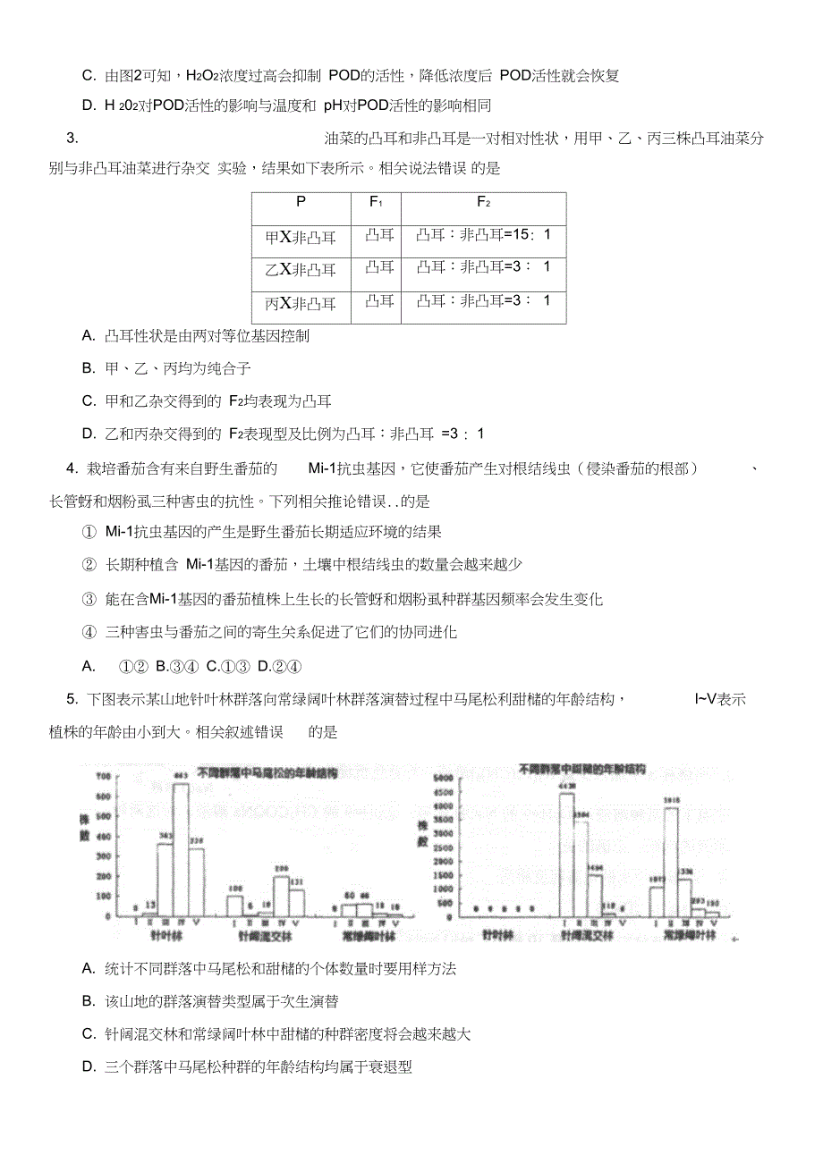 石景山一模北京市石景山区高三3月统一测试理综_第2页