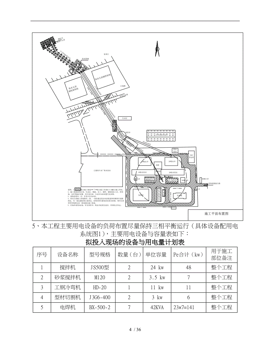 取水泵房工程临时用电方案_第4页