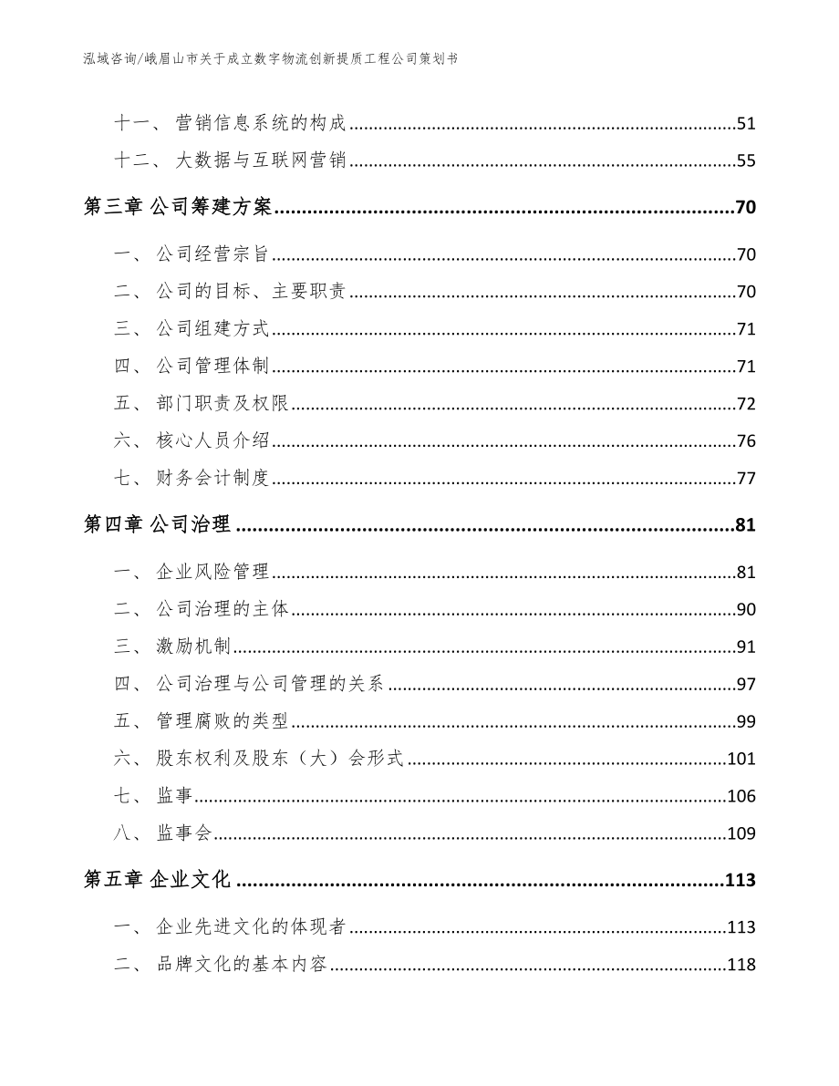 峨眉山市关于成立数字物流创新提质工程公司策划书范文_第3页