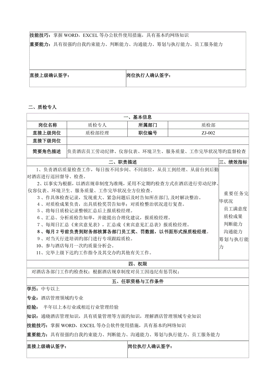 连锁酒店质检部管理标准手册_第3页