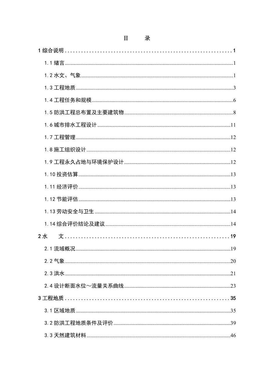 某市防洪工程项目可行性研究_第1页