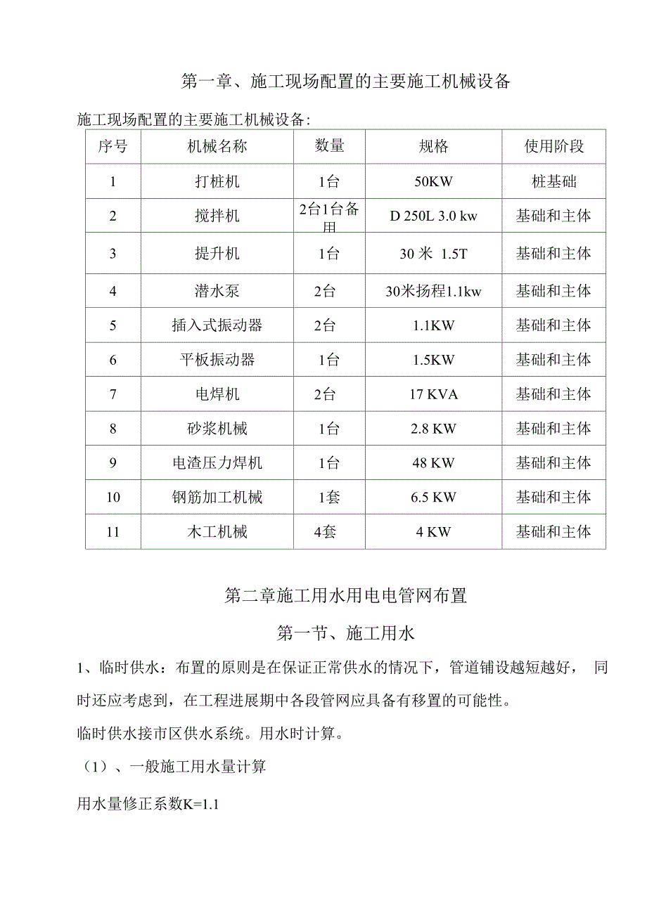 用水、用电方案_第1页