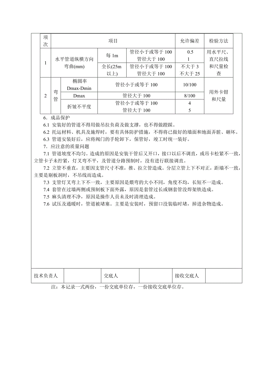 室内采暖管道安装技术交底记录_第4页