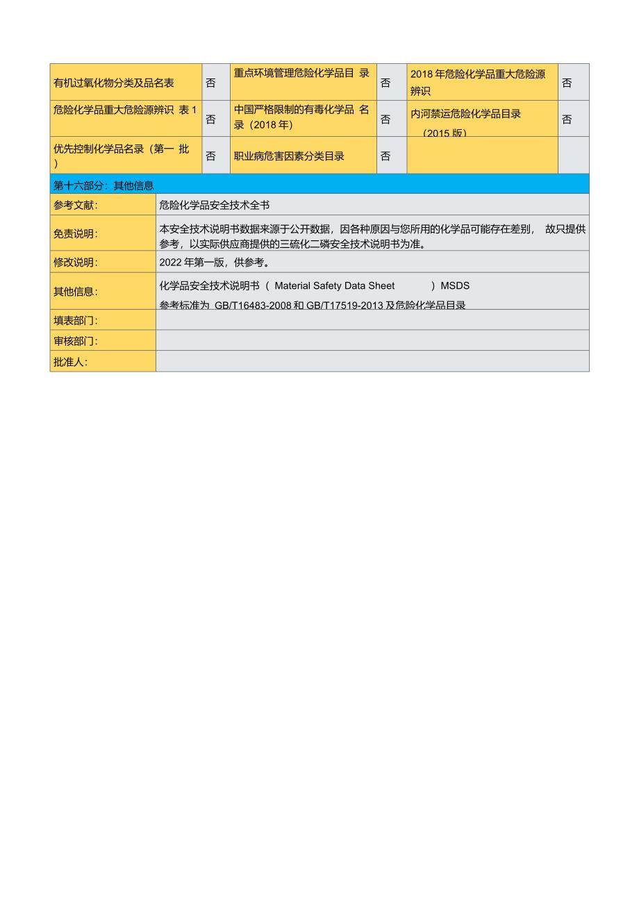 三硫化二磷安全技术说明书_第5页