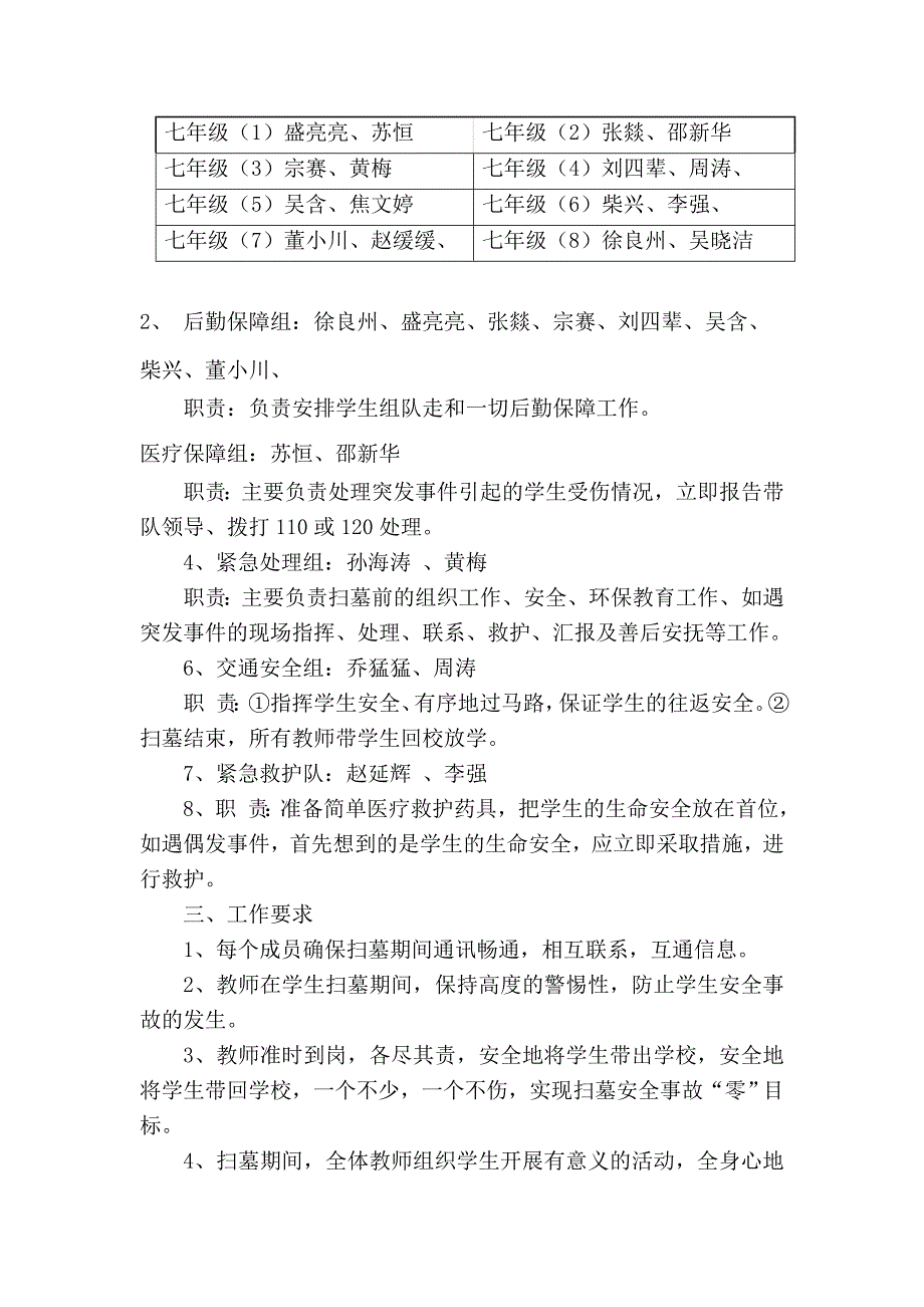 铜山区新星学校学生清明扫墓活动安全预案.doc_第2页