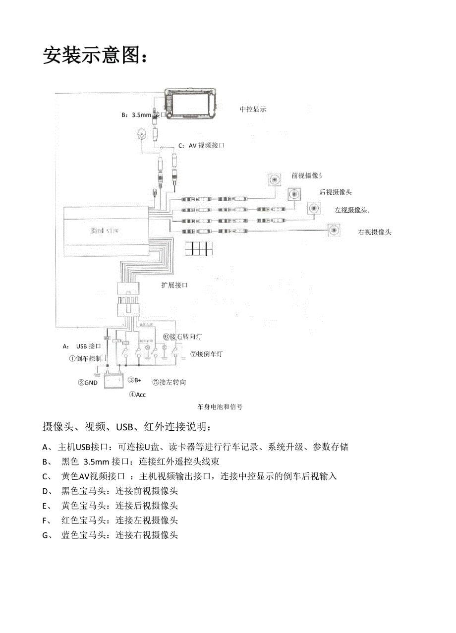 欧威顿360全景影像行车记录泊车系统说明书_第5页