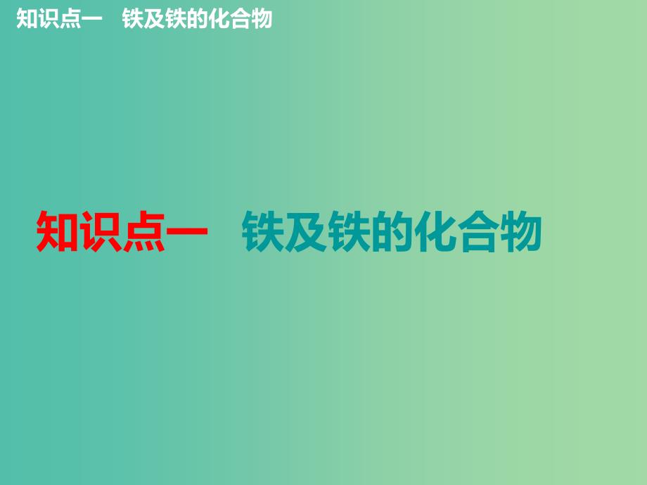 通用版2020高考化学一轮复习第三章金属及其化合物3.3点点突破过渡金属的2种典型代表铁铜课件.ppt_第3页