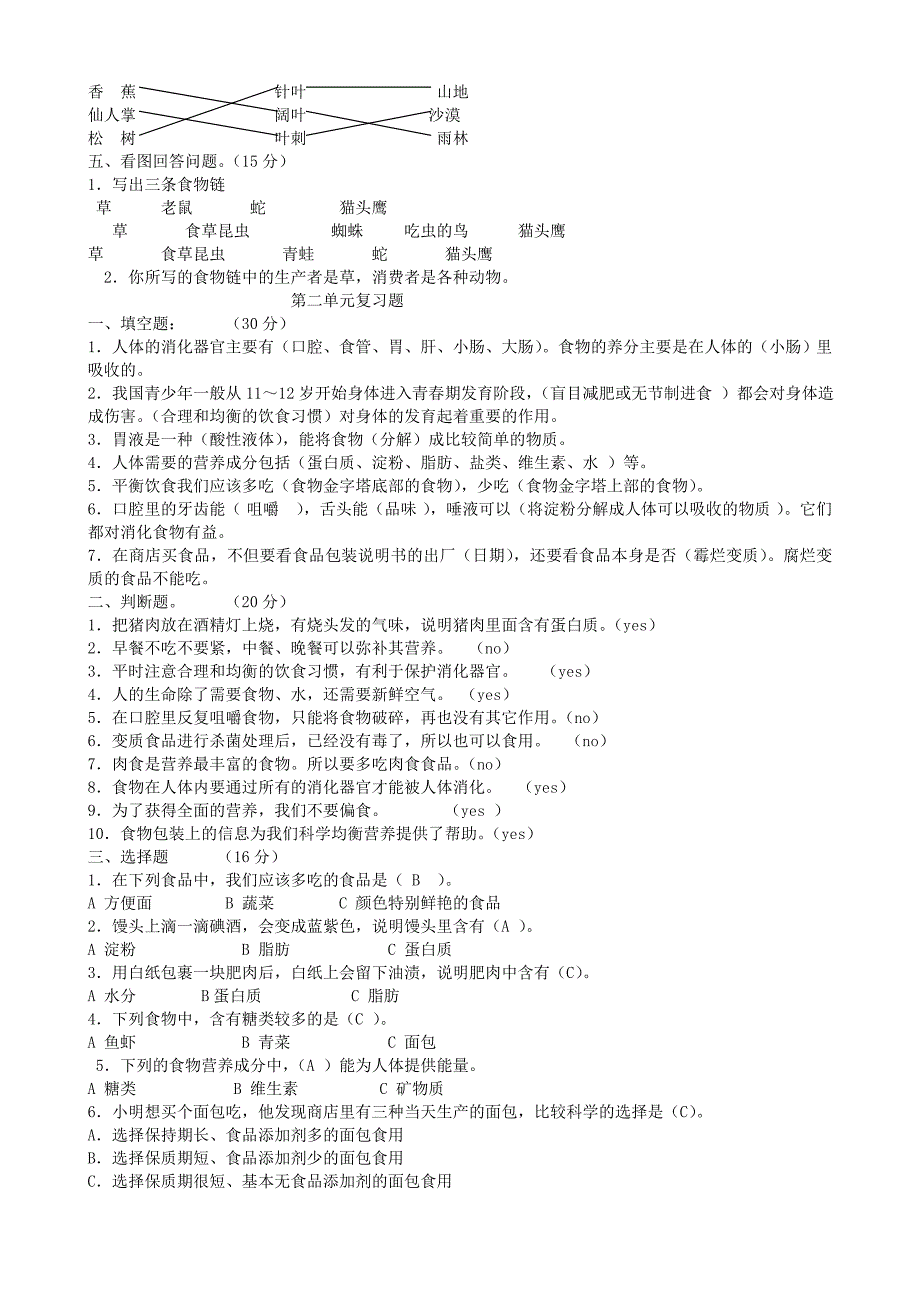 2019年六年级科学上册复习题(I).doc_第2页