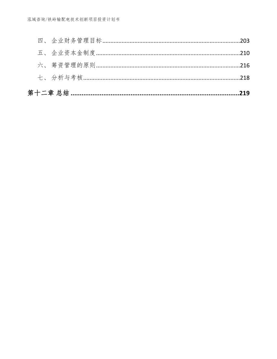 铁岭输配电技术创新项目投资计划书（参考模板）_第5页