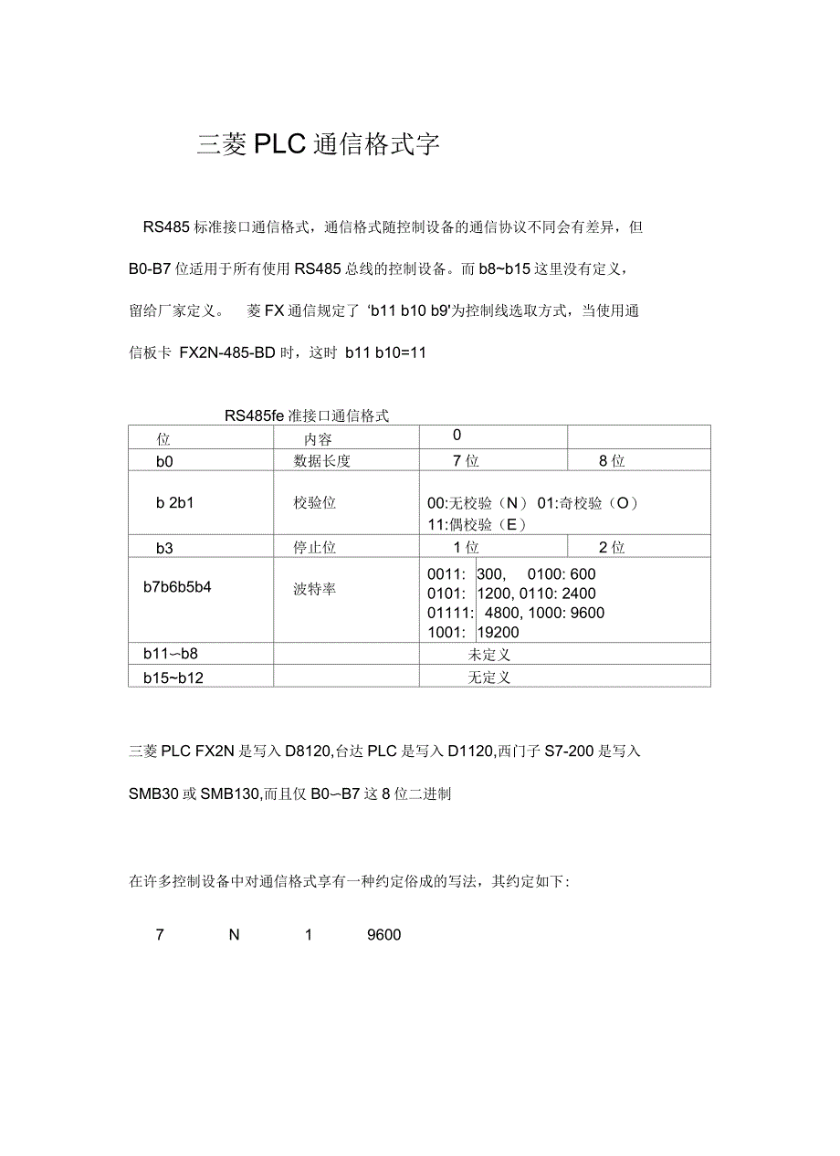 菱PLC通信格式字_第2页