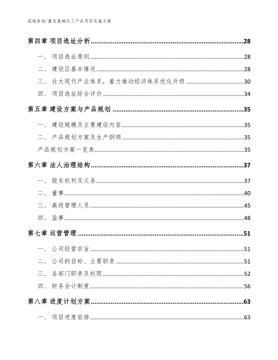 重庆氯碱化工产品项目实施方案_模板范本_第3页