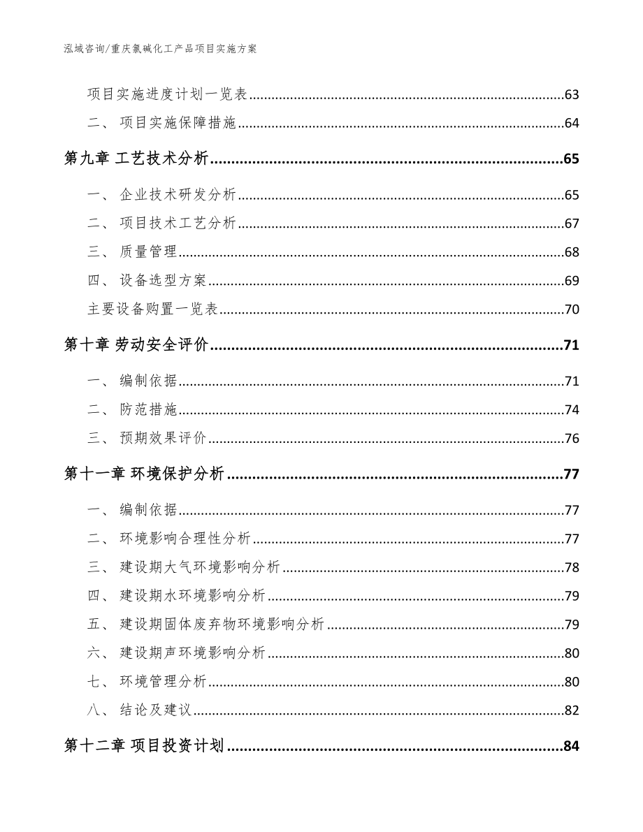 重庆氯碱化工产品项目实施方案_模板范本_第4页