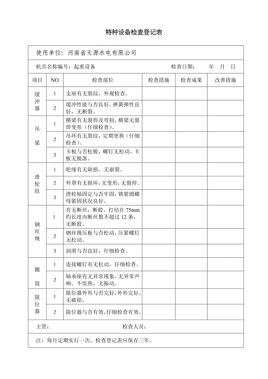 特种设备检查记录表_第2页