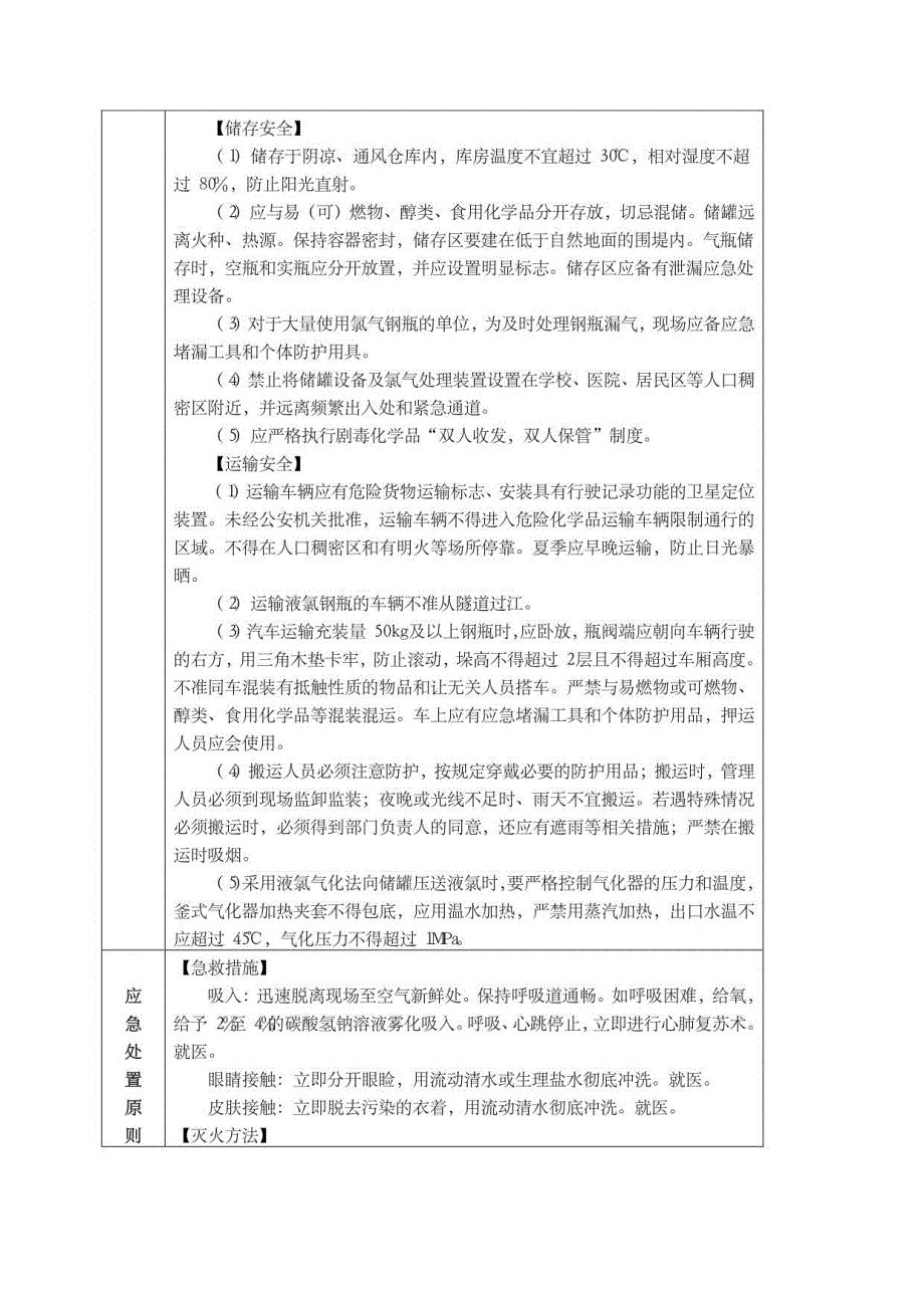 重点监管危化品应急措施及原则_第4页