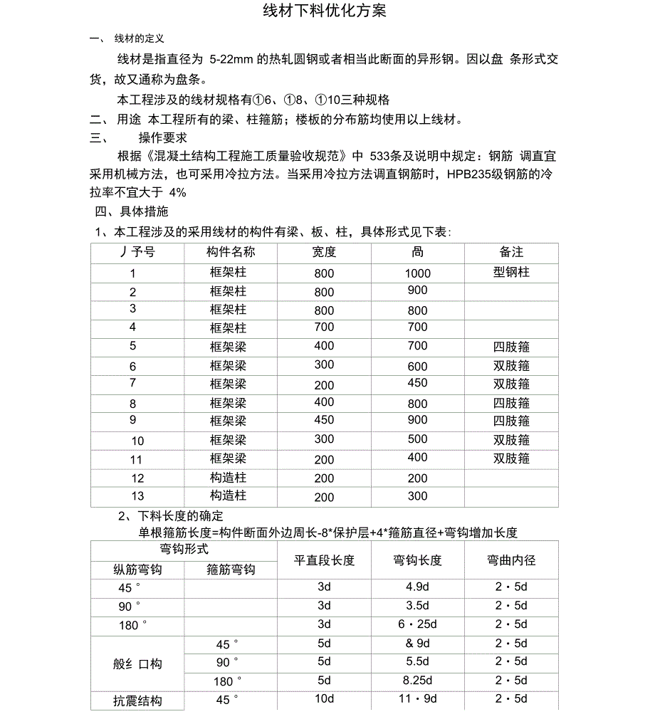 线材下料优化方案_第1页