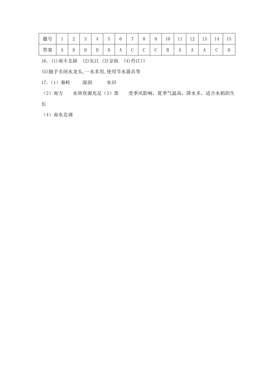 【精选】八年级地理上册第三章第三节水资源同步测试人教版_第4页