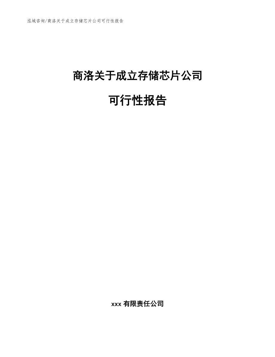 商洛关于成立存储芯片公司可行性报告范文参考_第1页