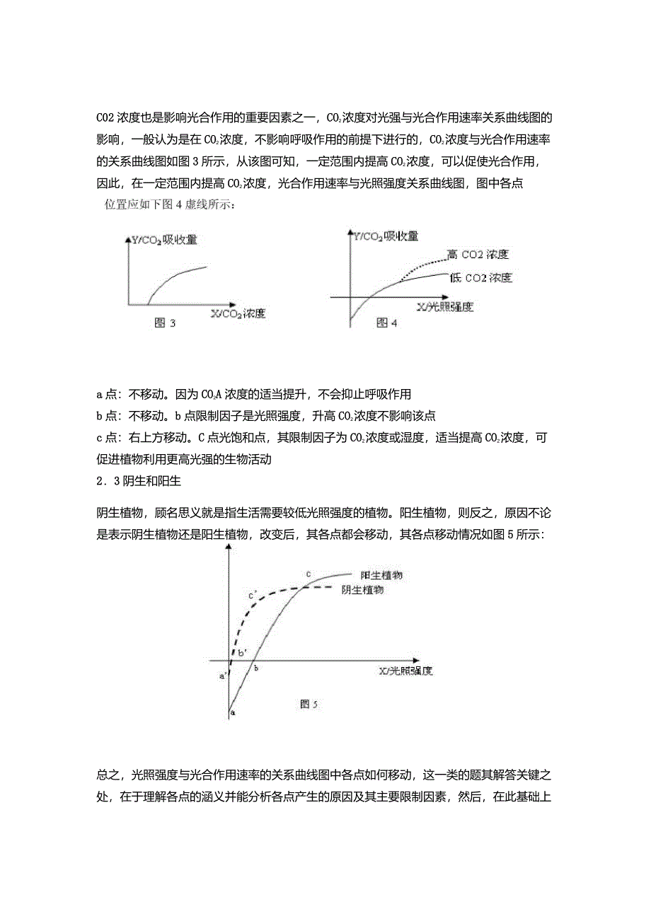 光照强度与光合作用强度关系曲线图中各点移动_第3页