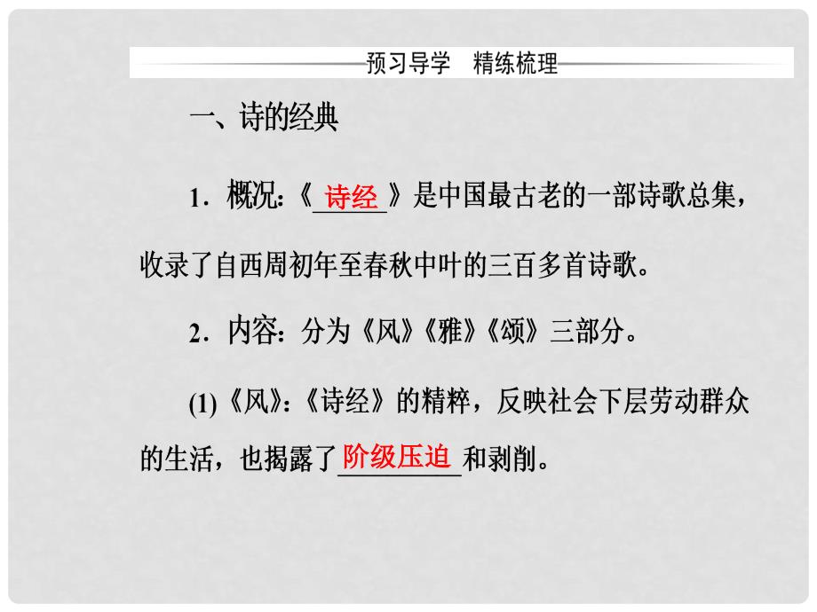 高中历史 专题二 古代中国的科学技术与文化 三 中国古典文学的时代特色课件 人民版必修3_第4页